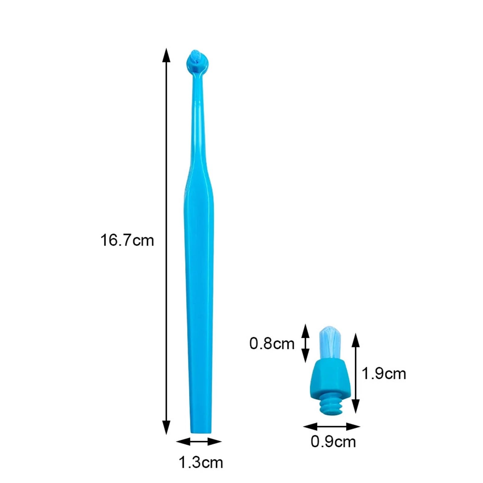 Cepillos Dientes Tuft Juego de 10 cepillos dientes con cabezal pequeño, cepillo Interdental for limpieza un solo haz, herramientas cuidado higiene bucal Para la limpieza