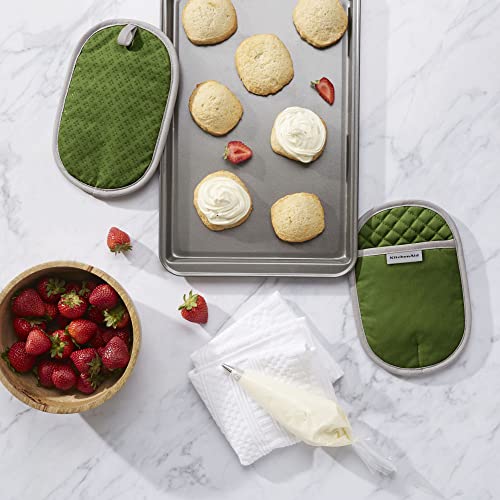 Image of KitchenAid Asteroid Pot Holder 2-Pack Set, Matcha Green, 6.5 inchx10 inch