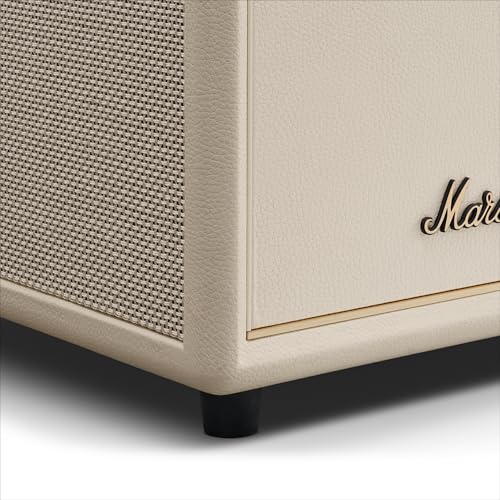 Image of Marshall Heston Sub 200 Subwoofer - Deep Bass for TV, Movies, and Music | Bluetooth LE and RCA Mono Connectivity - Cream