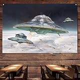 WWII Deutschland Haunebu UFO Bild Leinwand Kunst Banner - 