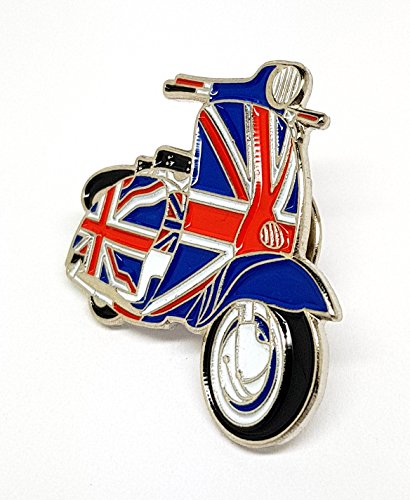 GB Union Jack Flag Covered Scooter MOD Metal Enamel Badge