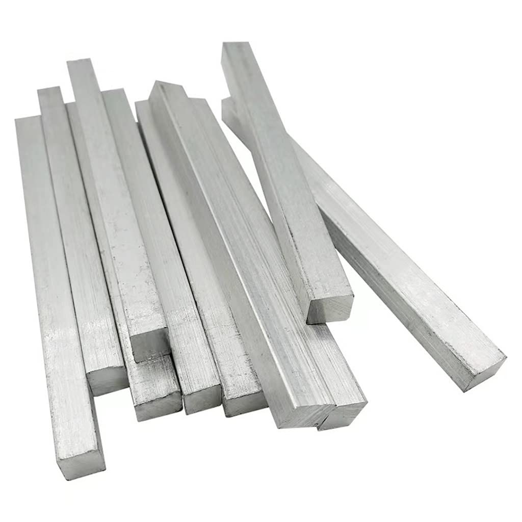 Placa de Barra Plana Cuadrada de Aluminio Mecanizado de Bloques Cnc Mecanizado de Placa de Bloque Sólido 6061 T6 de Metal/25 * 25 * 500Mm
