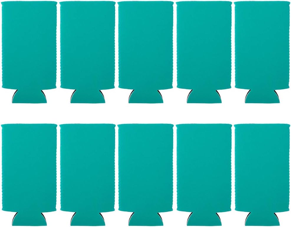 Aspire 30 Pcs Blank Neoprene Collapsible Slim Can Cooler Sleeves Fit 12oz Beer Slim Can Energy Drink