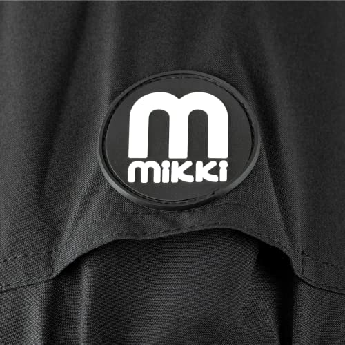 Mikki Doodles Hunde-Regenmantel, wasserdicht, Winddicht, seidiges Futter, weniger Reibung bedeutet weniger Knoten und Verfilzungen, Größe L, Schwarz
