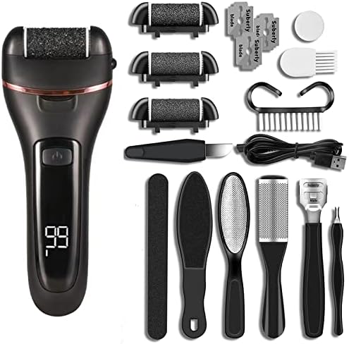 Raspador Elétrico Recarregável para Pés com Display Digital Conju...