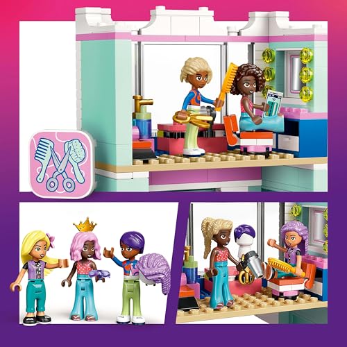 Image of LEGO Friends Hair Salon and Accessories Store Creative Pretend-Play Toy 42662 Building Blocks Toys for 7+ Gift for Boys and Girls