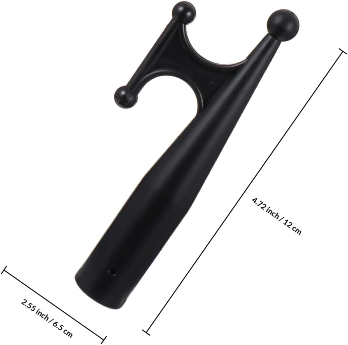 Nylon Boat Hook Replacement Attachment for 28mm Pole, Black Sturdy Floating Hook for Kayak and Marine Use, Multipurpose Docking and Anchoring Equipment