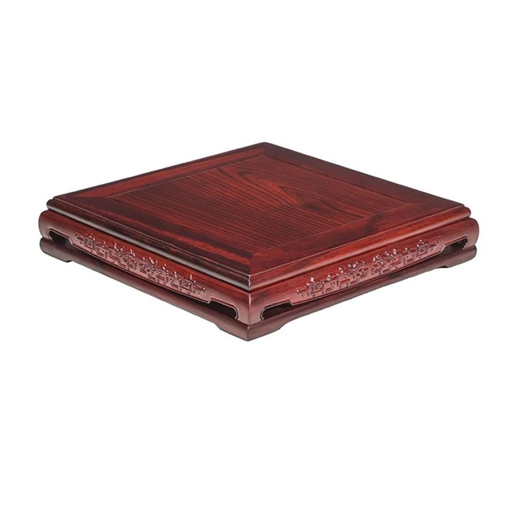 ZENY896V Home Red Acid Branch Square Display Stand, Bonsai Teapot Carving Base Decor Decor
