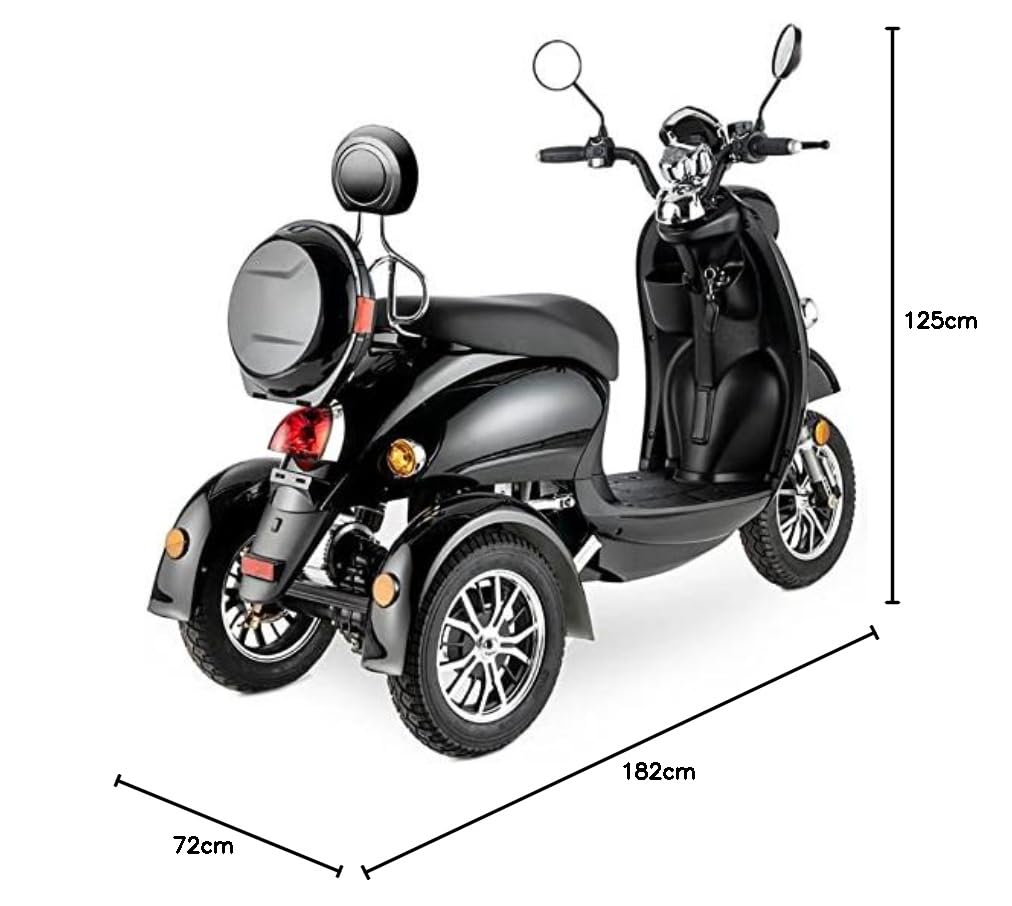 VELECO ZT63 urządzenie e-mobilności, pojazd dla seniorów, 3 kolory (Czarny)