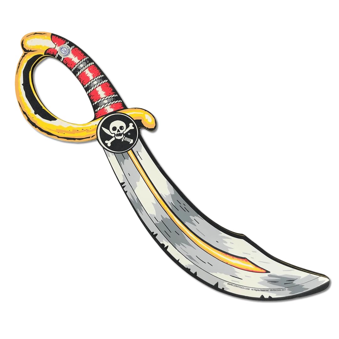 Liontouch - Pirate Sabre for Kids - 3+ Years | Pretend Play Toy for Boys & Toddlers | Safe Cutlass-Like Sword in Durable Foam for Sailing The Caribbeans | Ideal Accessory for Dress Up and Costumes