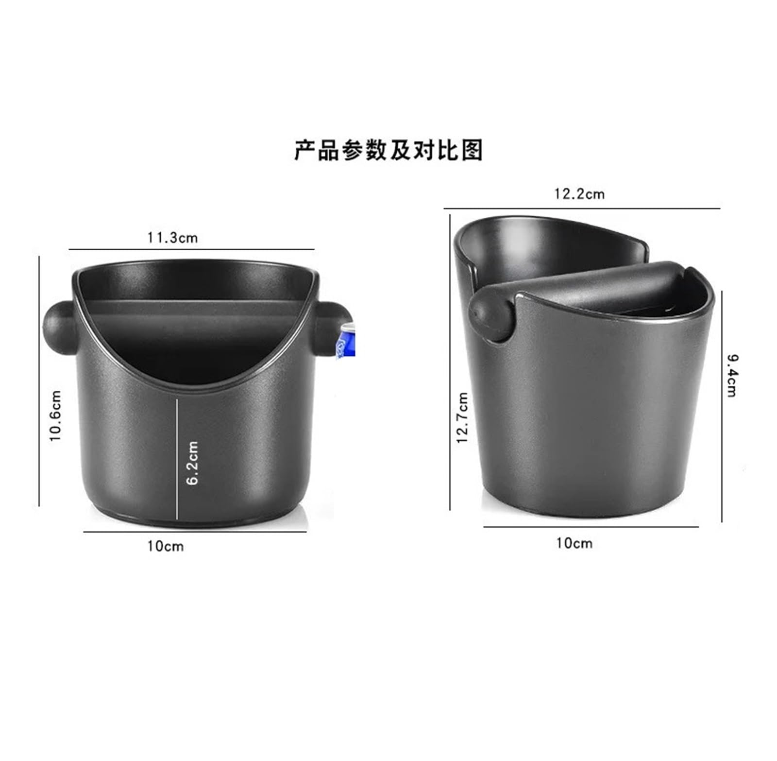 MOLLIFII 23 gal Dome Bottle and Can Recycling Top, 11 1/2 in W/Dia, Black, Resin, 2 Openings, Mfr: FG269288BLUE-A