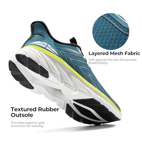 Image of ALLSWIFIT Mens Slip On Walking Shoes Running Sneakers | Comfortable, Tennis, Breathable, Non Slip, Cushion, Lightweight, Athletic, Gym, Workout, Cross Training, Fashion