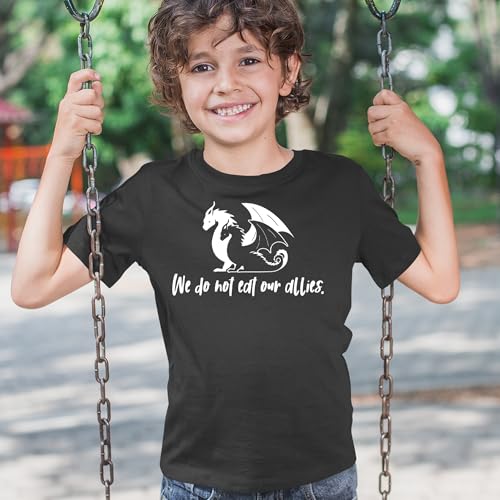 We Do Not Eat Our Allies Fourth Wing Basgiath Youth T-Shirt, Soft Cotton, Graphic Tee2