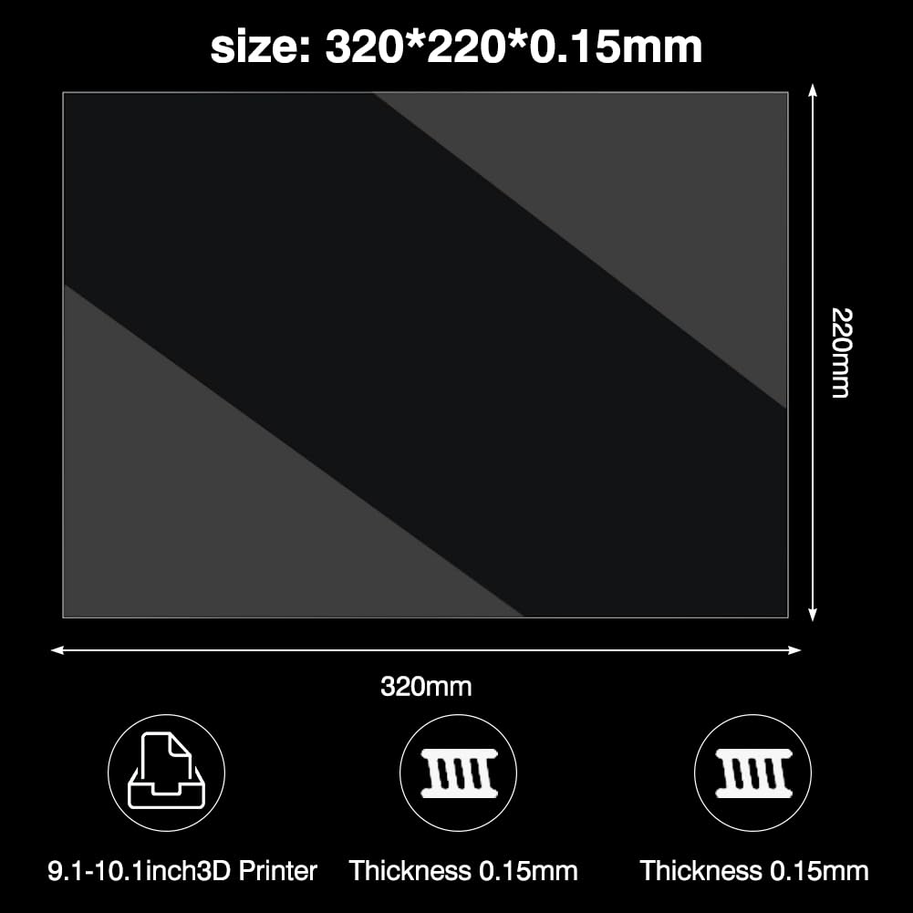 Zestaw 6 sztuk akcesoriów do drukarek 3D, bardzo elastyczna folia wymienna do drukarki Anycubic Photon Mono M7/M5s, Elegoo Saturn 4 Ultra/3/2, Creality Halot Mage Resin 3D - 300% rozciągliwości (320 x