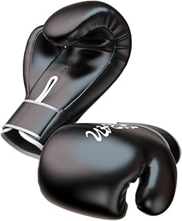 INOOMP 1 De Luvas De Boxe Manopla Luvas De Boxe Suporte De Pulso Luvas De Boxe Luvas De Boxe Pu Luvas De Boxe Muay Thai Luvas De Treinamento De Boxe Luvas De Luta Tons De Terra Preta