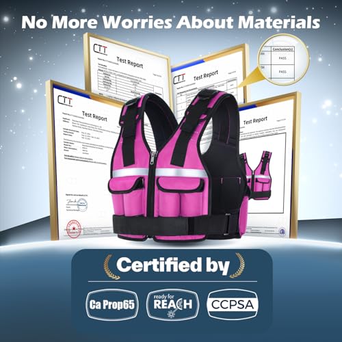 Image of Sportneer Adjustable Weighted Vest Weights: 2-18 lbs /2-42 lbs Washable Weight Vest for Walking 16 In 1 Fast Adjust Rucking Vest for Women and Men Home Gym Running Jogging Strength Training Vests