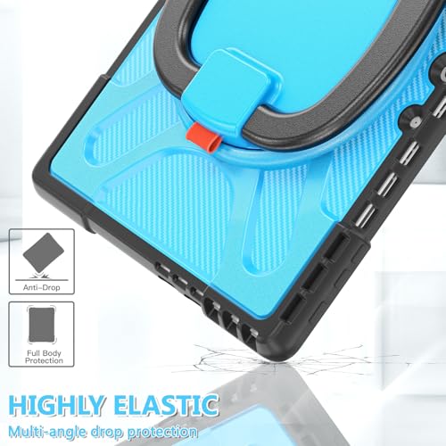 Coque antichoc pour Surface Pro 11/10/9 avec support rotatif bleu - 4