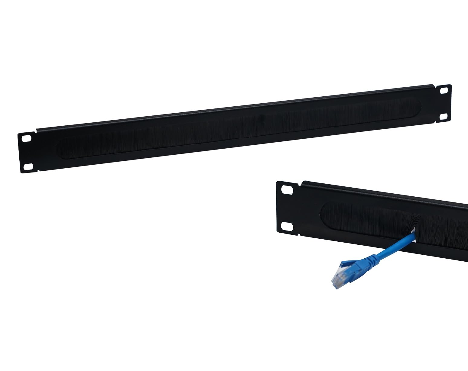 sr-link brush panel 19 inch 1u server data cable management rack mount bar slot