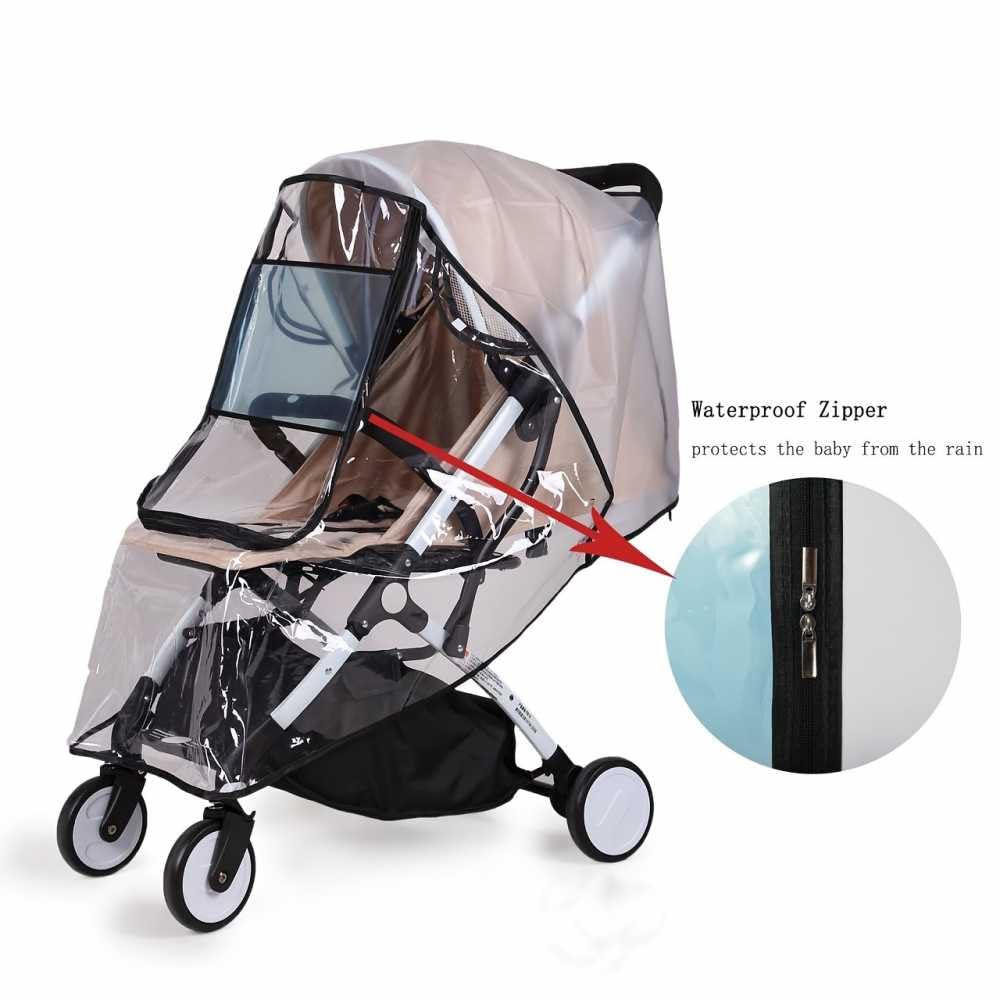Baby Stroller Rain Cover Travel Dustproof Breathable Windproof - Image 4 thumbnail