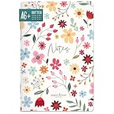 paper&you® Notizheft A6+ Punktraster 'Wild Flower' mit 64 Seiten, Notizbuch klein, Mini dotted Journal - nachhaltig & klimafreundlich