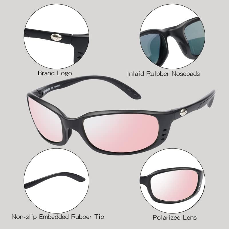 Polarized Sunglasses for Men UV Protection Oval Sports Sunglasses for Driving Fishing Vintage Sunglasses Men 180764