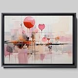 Light Coral, Arte Abstracto Moderno de Pared, Decoración Minimalista en Rosa Claro, Pintura Abstracta Moderna, Decor Canvas, Home Decor