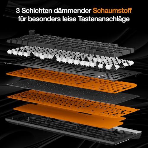 be quiet! Light Mount Silent Linear DE ISO Gaming Tastatur, mit ARGB – Ansicht 3