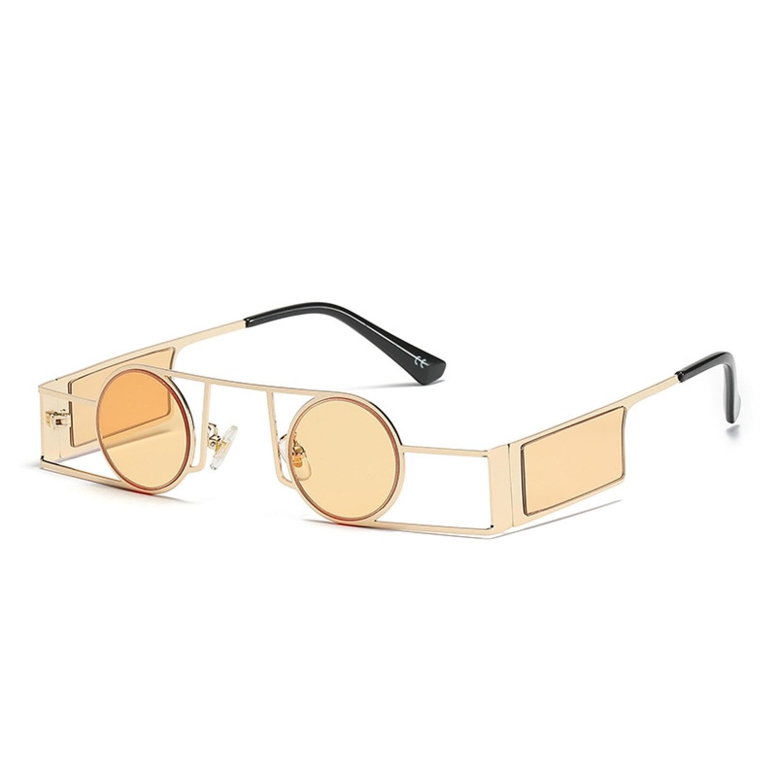 Lunettes de soleil rondes punk pour festivals et terrasses d'été - 8