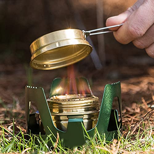 مراجعة NC Outdoor: موقد تخييم كحولي محمول ومقاوم للرياح (أخضر) - الصورة 5