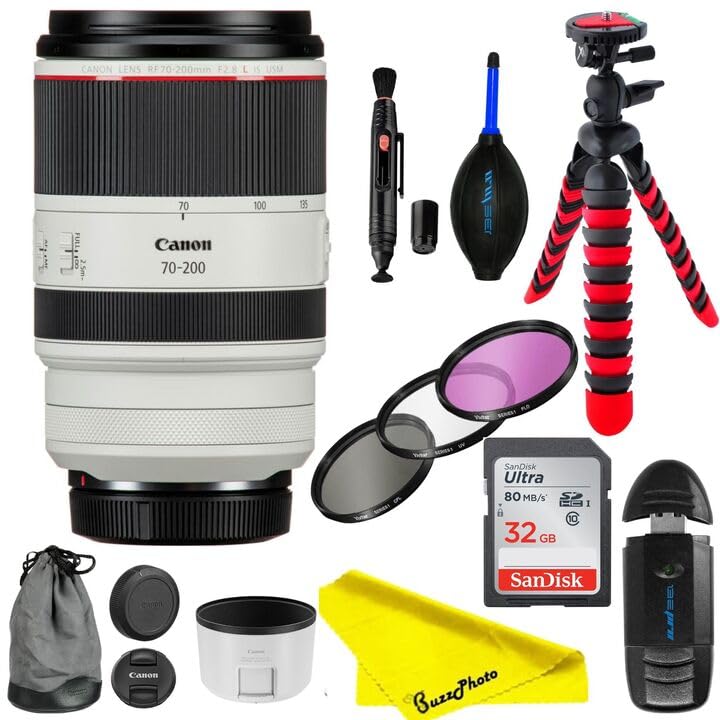 Canon RF 70-200mm F2.8 L is USM (Renewed) (Lens w/BuzzPhoto Pro Bundle)