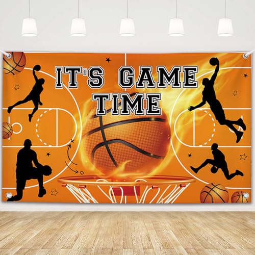 MEHOFOND 6x3.6ft Basketball Backdrop for Sports Party