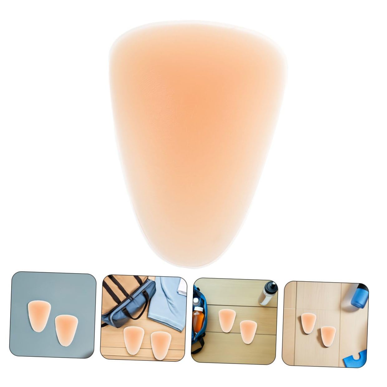 Ginocchiere per Protezione del Ginocchio Beige 4 Pezzi in Silicone Vestibilità Aderente e Protezione da Cadute per Pattinaggio su Ghiaccio e Indoor