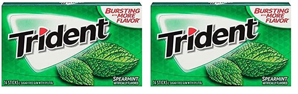 TridentSpearmint, 14-Piece (Pack of 2)