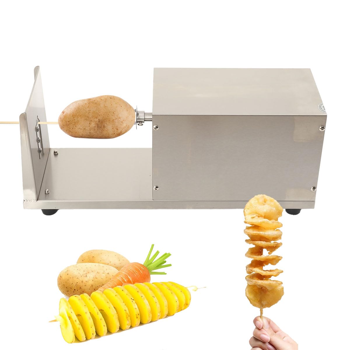 Elektrischer Tornado Kartoffelschneider Kartoffelspiralenschneider Automatischer Tornado Hausgemachte 110 V / 220 V Elektrischer Elektrische Kartoffel Spiralschneider Spiralkartoffelschneider