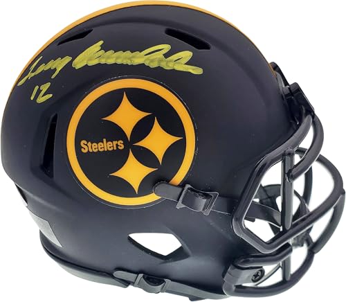 Terry Bradshaw Autographed Eclipse Black Speed Mini Helmet