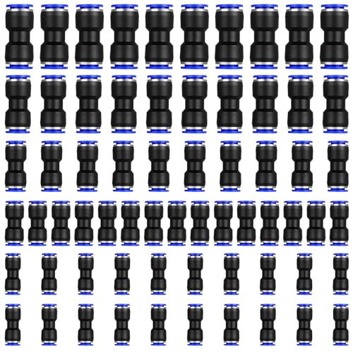 65 Pcs Conectores de Empuje Recto, Conector Rapido Línea de Aire