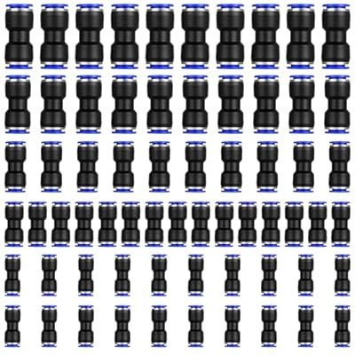 65 Pcs Conectores de Empuje Recto, Conector Rapido Línea de Aire Comprimido, Conectores de Ajuste de Liberación Rápida, Conexiones Rápidas Rectos Rápido Neumático para Tubo 4/6/8/10/12 mm | Ya disponible en tu tienda friki favorita! En mundofriki.es!