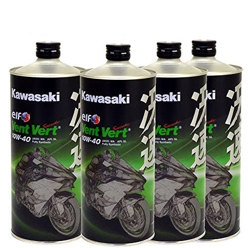 Amazon | 【カワサキ】Vent Vert（ヴァン・ヴェール）10W-40 冴速 1L×4 