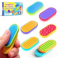 Sensory Fidget Magnet Toys for Kids: Silicone Magnetic Sliders Stress Fidgets for Autism, Anxiety Relief Small Fidget Toys for Adults Office Desk / Travel Classroom Must Haves, Stocking Stuffers Gifts