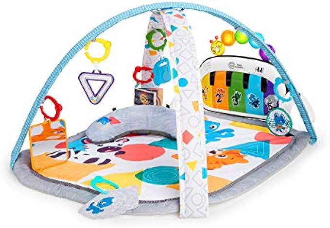 Baby Einstein 4-in-1 Kickin' Tunes Music and Language Play Gym and Piano Tummy Time Activity Mat