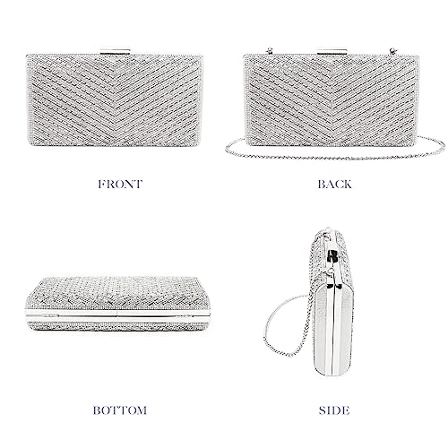 Sparkly Rhinestone Clutch for Bridal Glitter Metal Clasp Purse Formal Party and Wedding Evening Bag For Women3