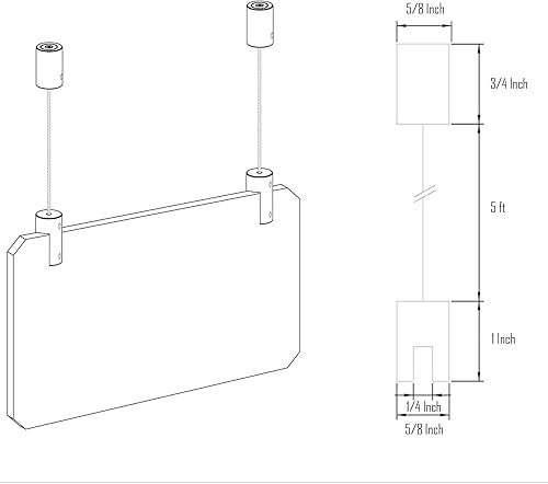 Miniatura 9 de Colgador de letreros de techo, accesorios de aluminio sólido para colgar cuadros acrílicosimagentableromarco