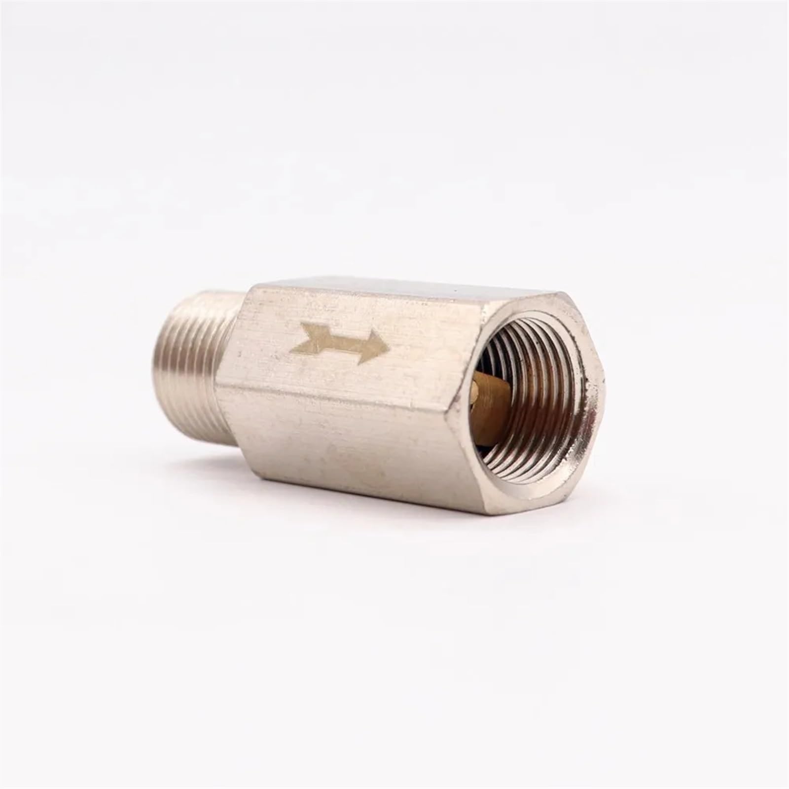 Clapet anti-retour pneumatique en laiton, 1/8 "1/4" 3/8 "1/2" BSP mâle à femelle, clapet anti-retour à sens unique à Port complet for l'air, l'eau, le pétrole et le gaz (Size : 1/2")