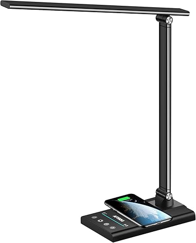 Miniatura 7 de AFROG Lámpara de escritorio LED multifuncional de 4 generación con puerto de carga USB 1800 Lux súper brillante 5 modos de iluminación 7 brillo