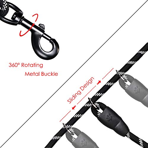 image for AUTOWT Double Dog Leash, 2019 New Version No Tangle 360° Swivel Rotat