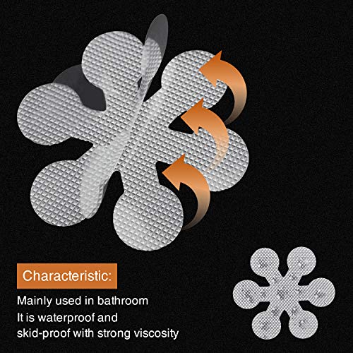 Secopad Bathtub Stickers Non-Slip, 24 Pcs Safety Shower Treads Adhesive Appliques With Premium Scraper #TOP1