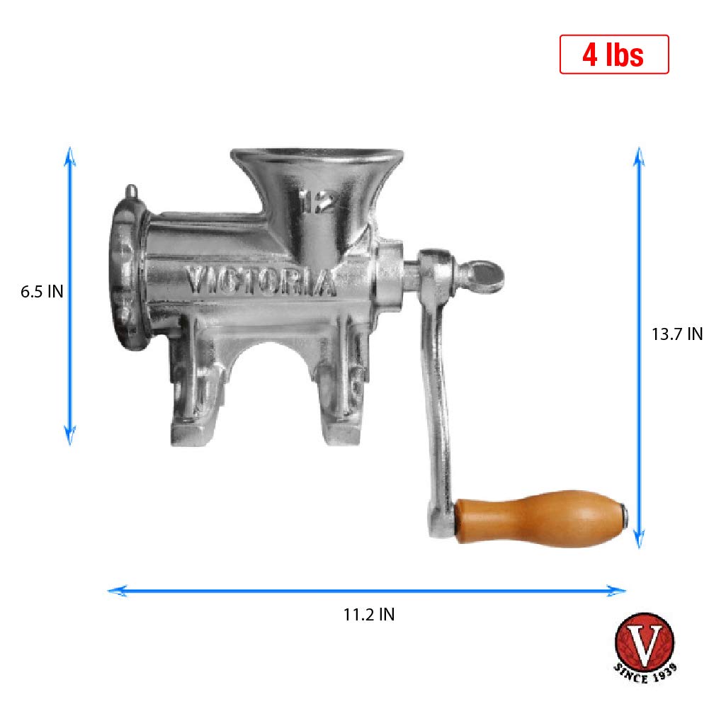 Victoria Manual Meat Grinder and Sausage stuffer, Cast Iron Sausage