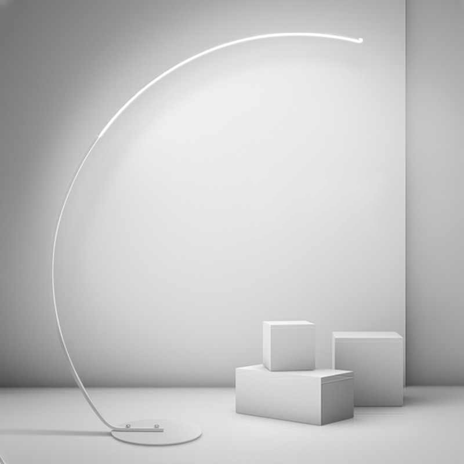 Lampada da terra a LED dimmerabile, lampada da terra ad arco, lampada da terra ad arco per lettura con telecomando, lampada alta moderna, lampada per illuminazione ambientale per soggiorno, ufficio, c