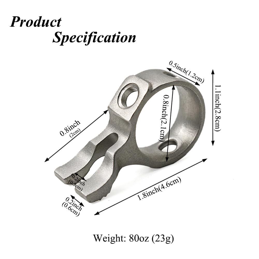 SUFFUSE Slingshot Ring, Fish Dart Release Device, Outdoor Hunting and Fish Shooting, Protecting Fingers, 2pcs (Silvery)