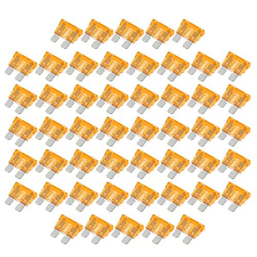 A ABSOPRO 50pz Lama Stile Fusibili 5A Lama Stile Fusibili per Auto Barca Arancione